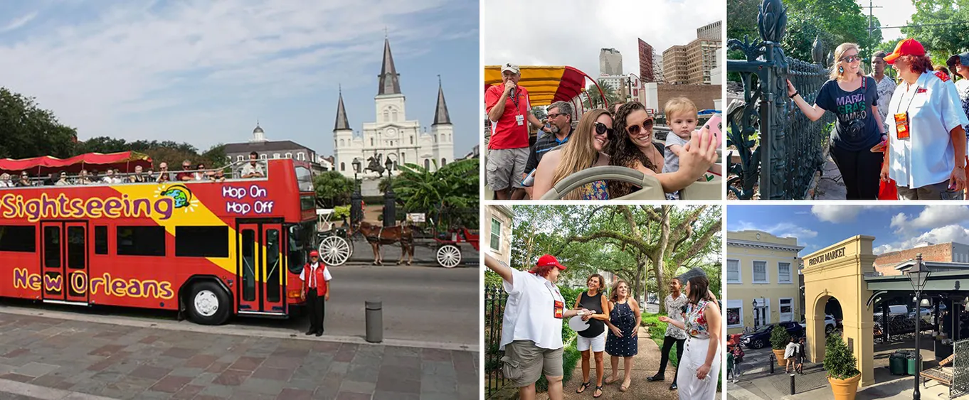 New Orleans Unlimited Sightseeing Package Hope On & Off Tour, and 2 Walking Tours