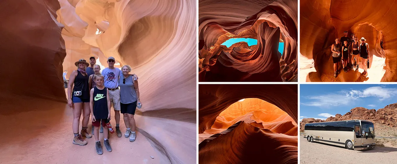 Antelope Canyon and Horseshoe Bend Tour from Grand Canyon South