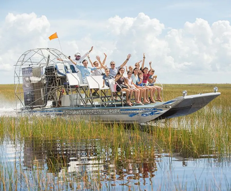 Airboat at Sawgrass Recreation Park Everglades Airboat Tour