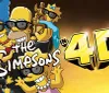 The image shows stylized versions of The Simpsons characters with the text The Simpsons in 4D