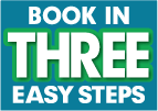 Book in three easy steps.