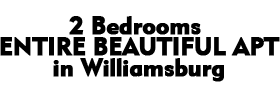 2 Bedrooms Entire Beautiful Apt in Williamsburg