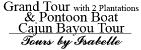 Grand Tour with 2 Plantations & Pontoon Boat Cajun Bayou Tour