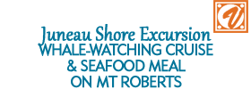 Juneau Shore Excursion: Whale-Watching Cruise and Seafood Meal on Mt Roberts