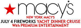New York Macy's July 4 Fireworks Yacht Dinner Cruise With Premium Entertainment