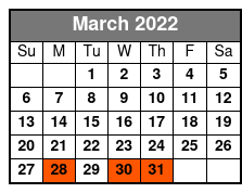 Pierce Arrow Show March Schedule