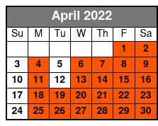 Pierce Arrow Show April Schedule