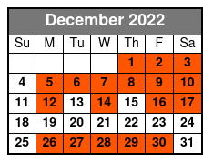 Pierce Arrow Show December Schedule
