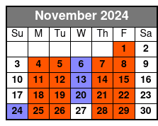Pierce Arrow Shows November Schedule