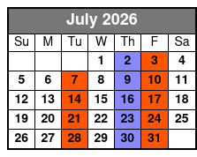 Pierce Arrow Shows July Schedule