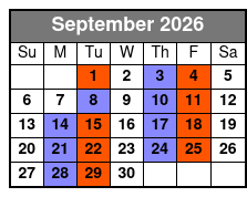 Pierce Arrow Shows September Schedule