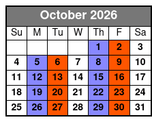 Pierce Arrow Shows October Schedule