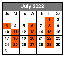 Decades Pierce Arrow July Schedule
