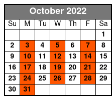 Decades Pierce Arrow October Schedule