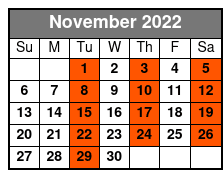 Pierce Arrow Country November Schedule