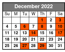 Pierce Arrow Country December Schedule