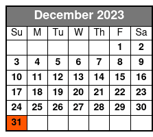 Jurassic Land Branson December Schedule