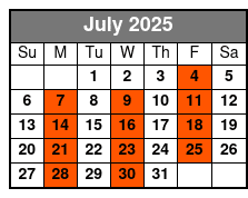 Million Dollar Quartet Show July Schedule