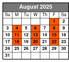 Million Dollar Quartet Dinner Show August Schedule