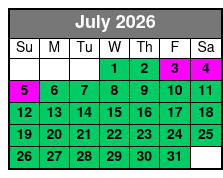 Duck Tours July Schedule