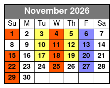 Clay Cooper's Country Music Express November Schedule