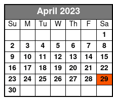 Branson Belle April Schedule