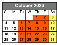 Showboat Branson Belle Lunch & Dinner Cruises October Schedule