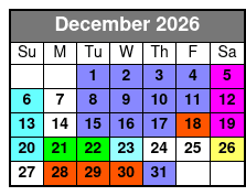 Showboat Branson Belle Lunch & Dinner Cruises December Schedule