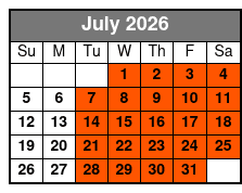 Smoke On The Mountain July Schedule