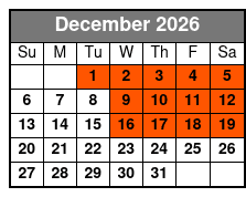 Smoke On The Mountain December Schedule