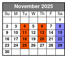 Matthew Boyce's Retro Christmas Spectacular November Schedule