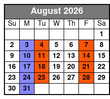 Queens of Soul  August Schedule