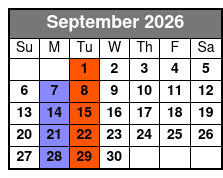 Queens of Soul  September Schedule
