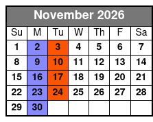 Queens of Soul  November Schedule