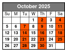 The Haygoods Branson's Most Popular Show October Schedule