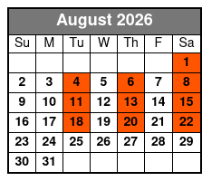 The Haygoods Branson's Most Popular Show August Schedule