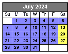 White Water 2 Day Ticket July Schedule