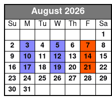 The Sound of Simon & Garfunkel  August Schedule