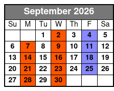 The Sound of Simon & Garfunkel  September Schedule