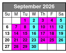 Where Jesus Walked September Schedule
