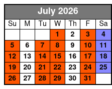 UTV Tours at Fox Creek Park July Schedule