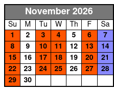 UTV Tours at Fox Creek Park November Schedule