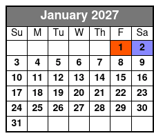 UTV Tours at Fox Creek Park January Schedule