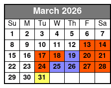 David at Sight & Sound Theatres Value Seating March Schedule