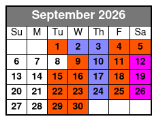 David at Sight & Sound Theatres Value Seating September Schedule