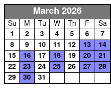 The Cabaret - Garry & Janine Comedy Magic Dinner Show March Schedule