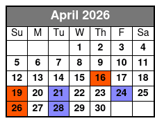 A Garth Tribute April Schedule