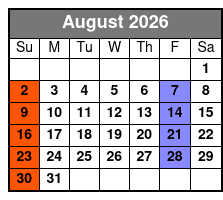 A Garth Tribute August Schedule