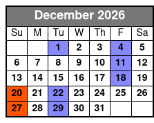 A Garth Tribute December Schedule