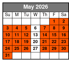 Riga Tony's Branson's Best Murder Mystery Dinner Show May Schedule